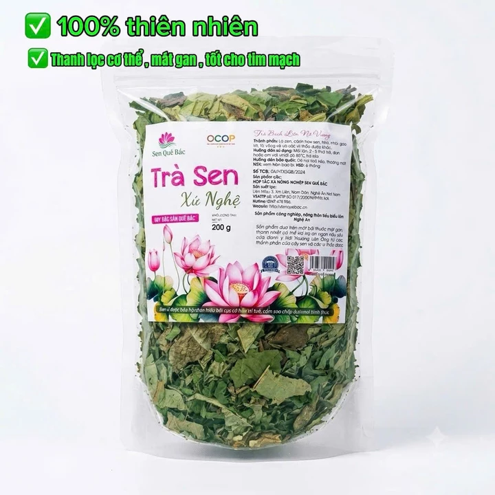 Trà lá sen, trà sen Xứ Nghệ, đặc sản quê Bác, sản phẩm ocop