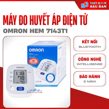 Máy Huyết Áp Điện Tử Omron HEM-7143T1 - Kết Nối Bluetooth Thông Minh