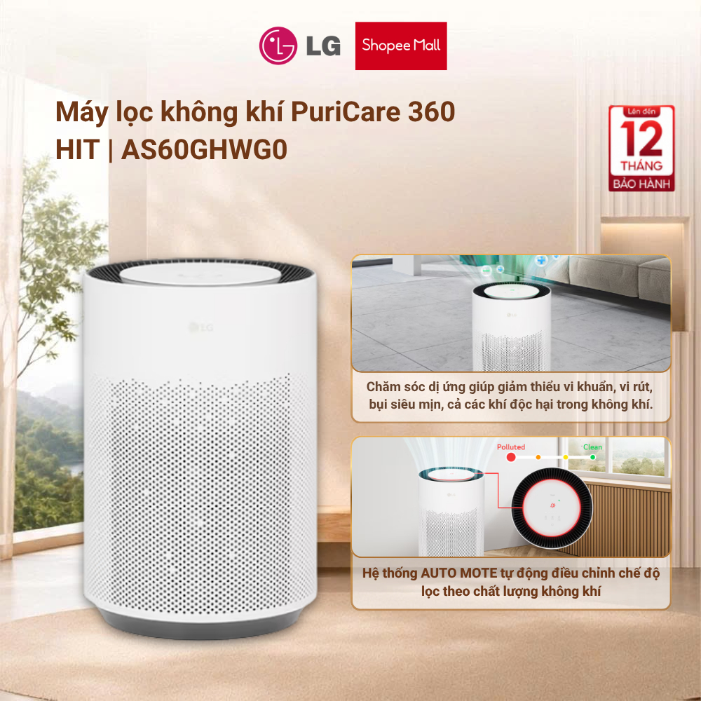 Máy lọc không khí LG PuriCare 360 Hit AS60GHWG0.ABAE