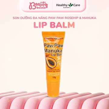 Son Dưỡng Môi Healthy Care Paw Paw Lip Balm 10g Son Dưỡng Đu Đủ Dưỡng Ẩm, Giảm Nứt Nẻ, Khô Môi