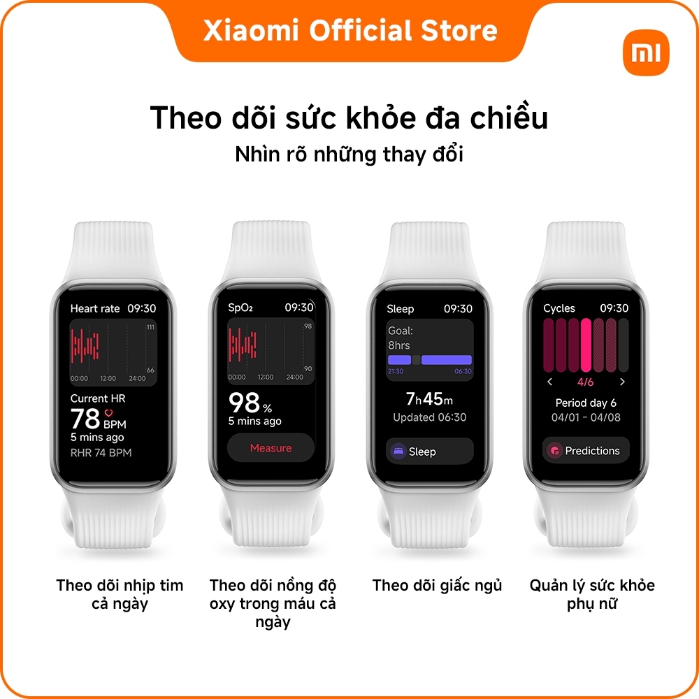 Vòng đeo tay thông minh Xiaomi Smart Band 11 Active I Thời lượng pin lên đến 21 ngày I Chống nước 5ATM | BigBuy360 - bigbuy360.vn