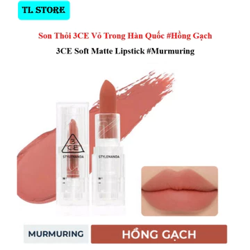 [THANH LÝ Date ngắn 16/01/2027] Son thỏi 3CE Hàn Quốc #Hồng Gạch-3CE Soft Matte Lipstick #Murmuring