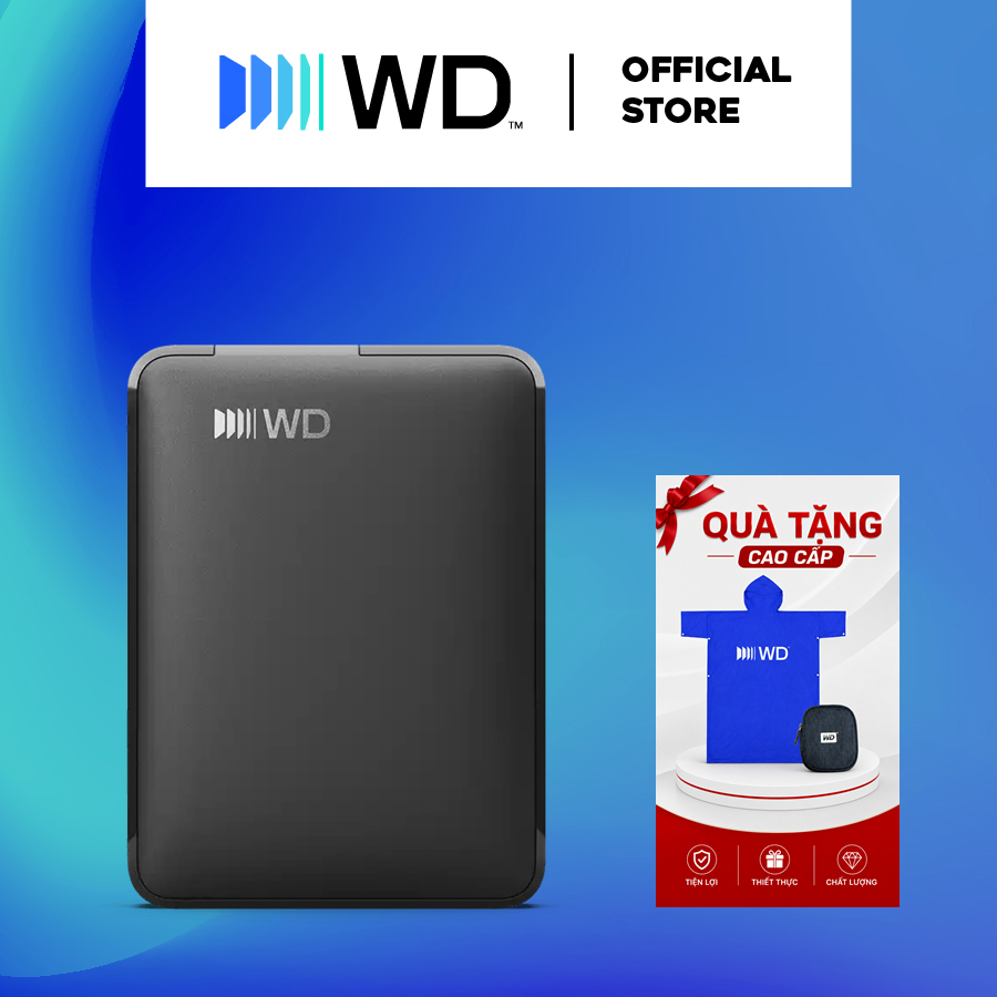 [Vừa ra mắt] Ổ cứng di động HDD Western Digital WD Elements Portable, USB-C, Tương thích ĐT/Laptop/Mac BH 3 năm 1 đổi 1