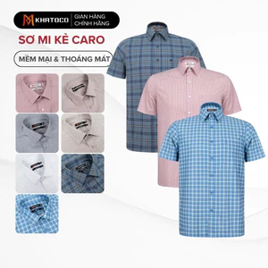 Áo sơ mi nam KHATOCO Tailor Fit vải mềm mát, thoáng khí, thấm hút mồ hôi & hạn chế nhăn mã 22832