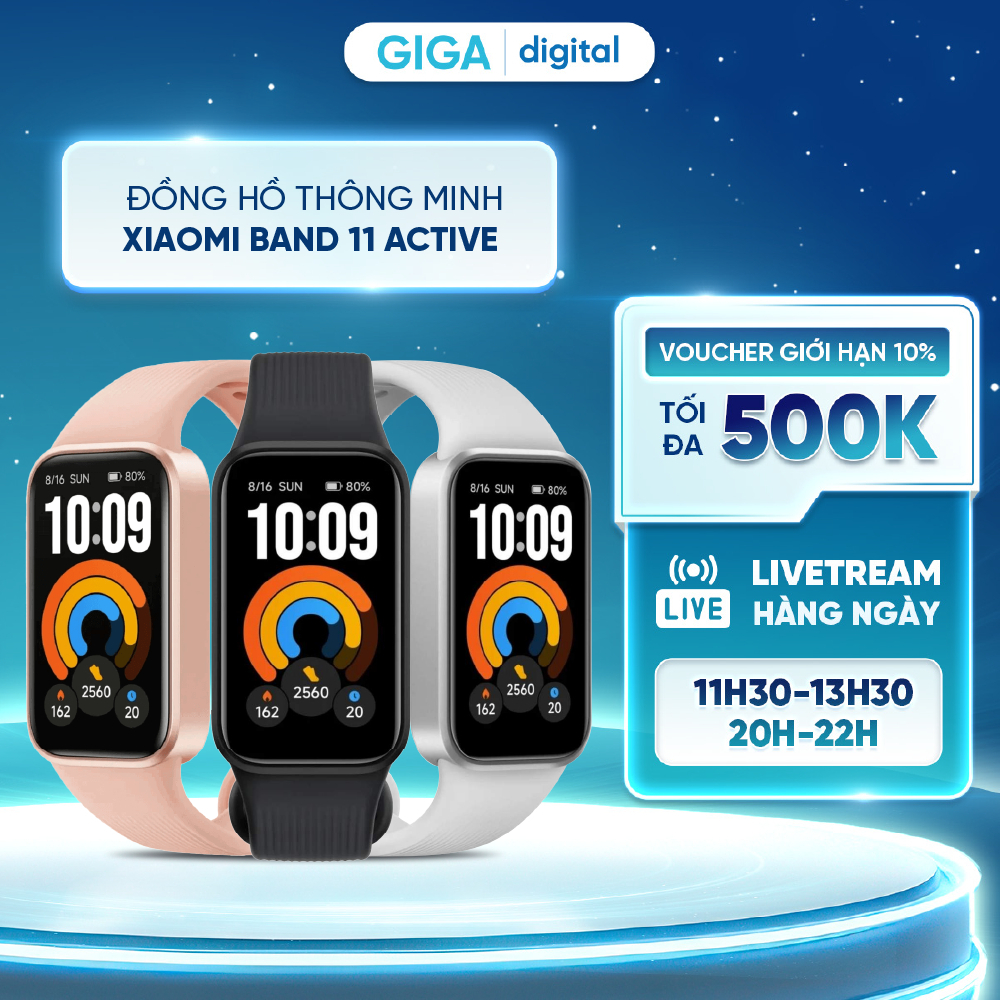 [MỞ BÁN] Đồng hồ thông minh Xiaomi Smart Band 11 - Band 10 - Màn hình Amoled 1.72" - Bluetooth 5.4 – ảnh mô tả chi tiết 16