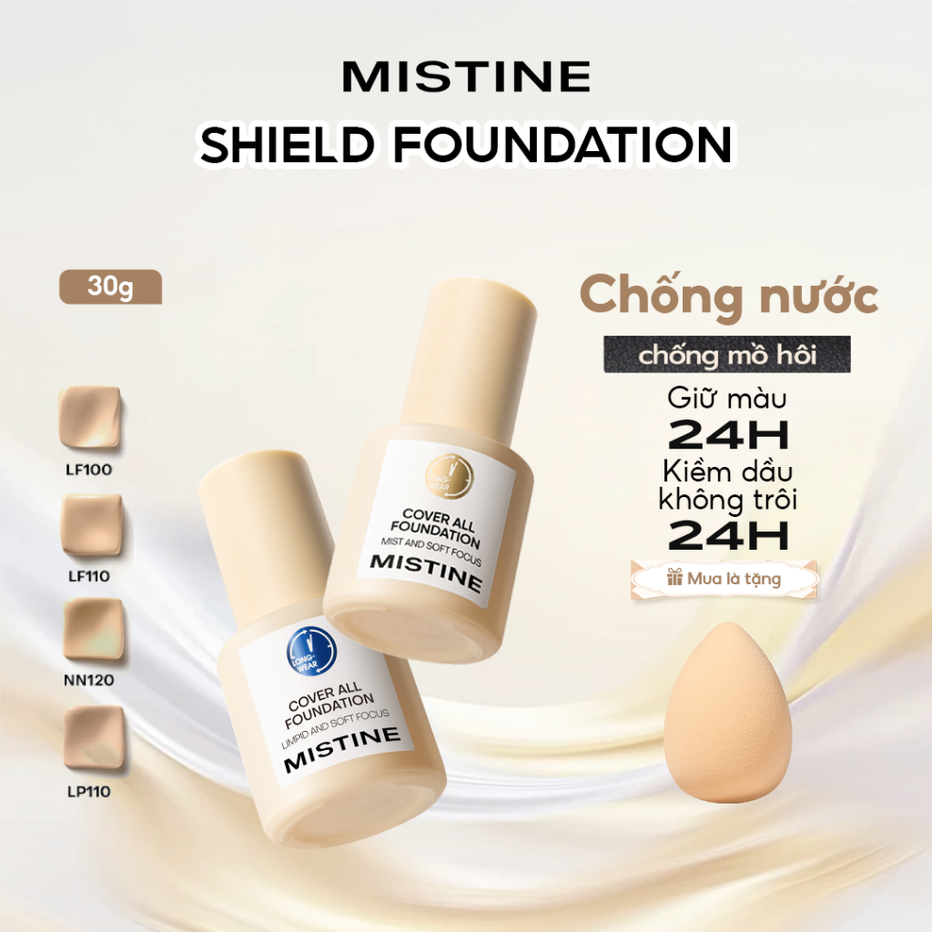Kem Nền Mistine 24H – Kiềm Dầu Suốt Ngày, Lâu Trôi, Không Trôi, Không Xuống Tông 30g