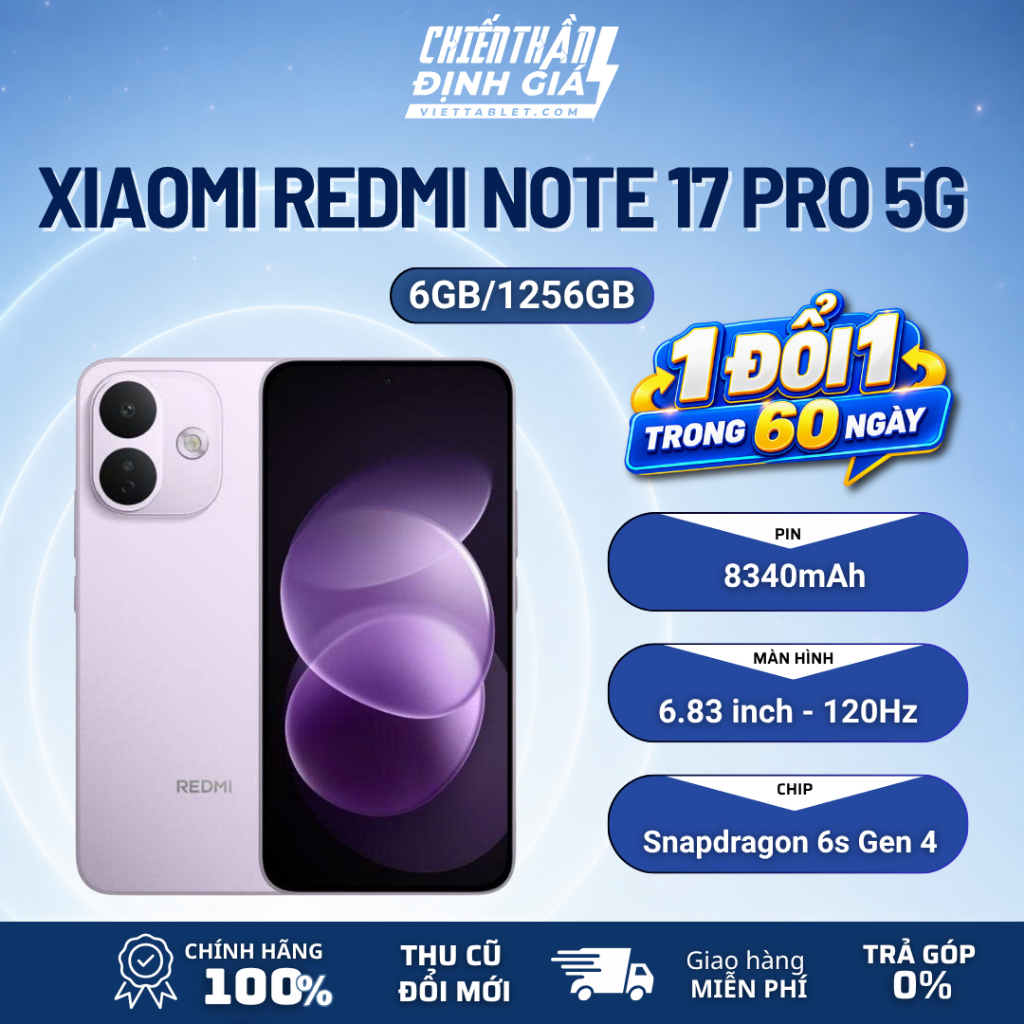 Xiaomi Redmi Note 17 Pro 5G (6GB - 256GB) - Hàng Chính Hãng