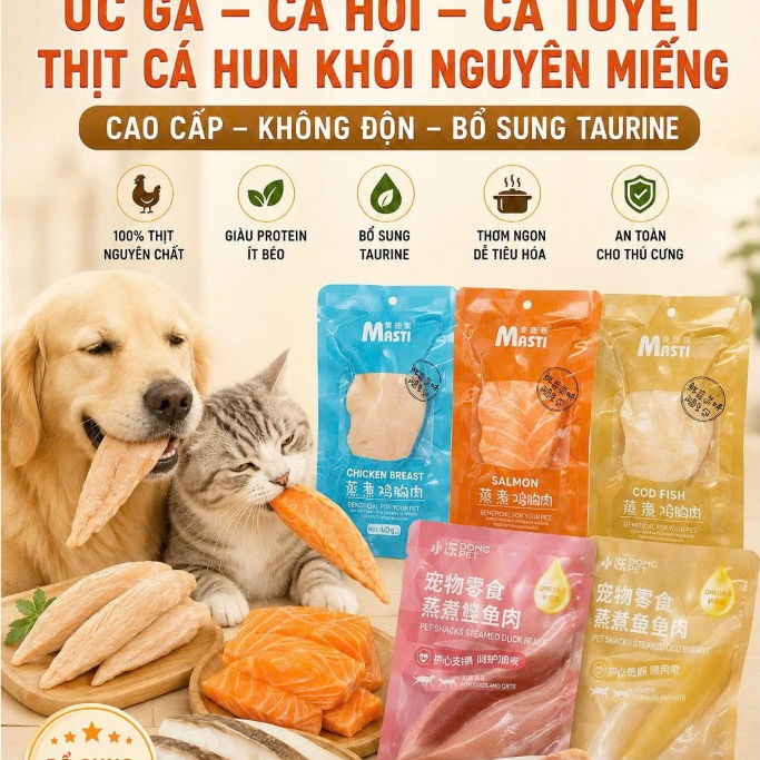 Ức gà tươi Petsnack dinh dưỡng cho chó mèo mọi lứa tuổi