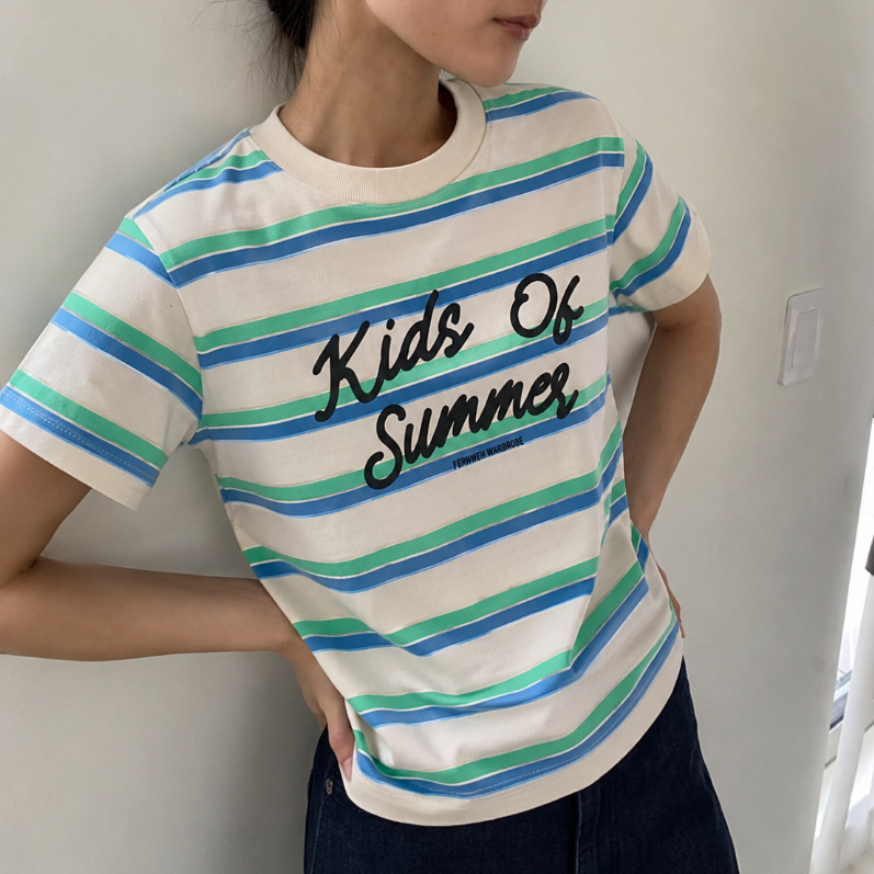 FW.GOODS - SS26 Striped Multicolor T-Shirt Form Regular Fit - Áo thun sọc tay ngắn nam nữ | BigBuy360 - bigbuy360.vn