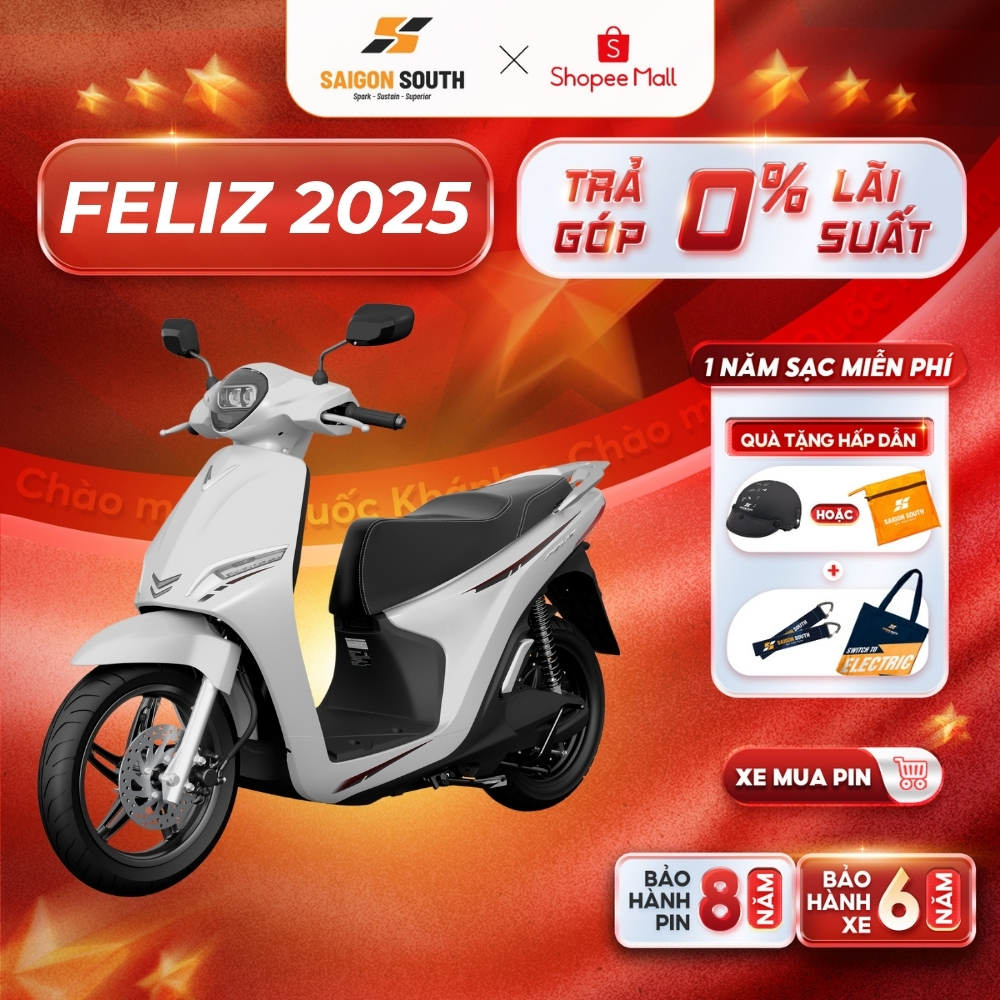 [NHẬN HCM] Xe Máy Điện VinFast Feliz 2025 - Góp 0% | BigBuy360 - bigbuy360.vn