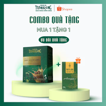 [COMBO MUA 1 TẶNG 1] Cà Phê Hòa Tan Sâm Ngọc Linh 360g (Hộp 20 gói) + Trà Ô Long Sâm Ngọc Linh ATUGIN 30g (Hộp 10 Gói)