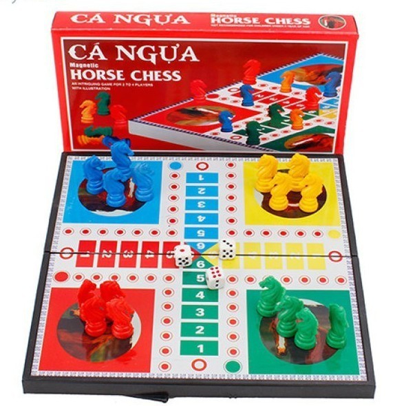 Cờ Cá Ngựa Nam Châm Truyền Thống - Chất Liệu Nhựa Cao Cấp thương Hiệu Vũ Hoàng.