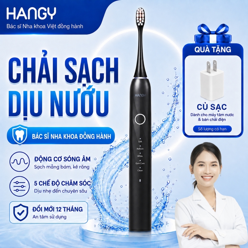 Bàn chải điện HANGY chuẩn nha khoa HY23 Pro & X1