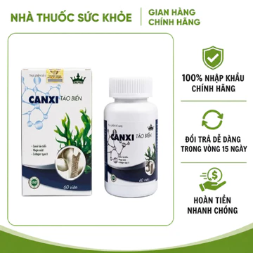 (Hàng chính hãng - Đủ VAT) Viên Uống Canxi Tảo Biển D3k2 Kingphar 60 viên - Bổ Sung Canxi, Phát Triển Chiều Cao