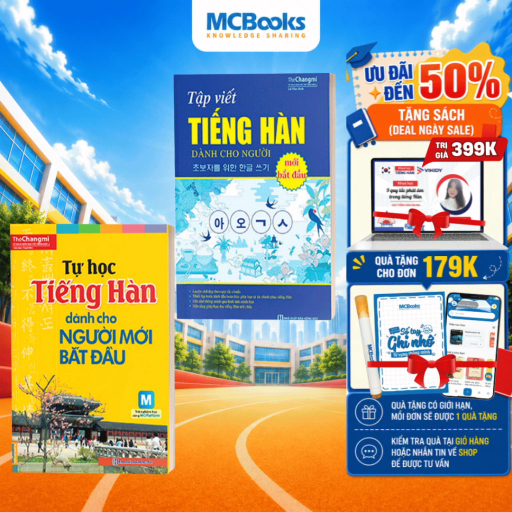 Sách - Combo Tự Học Tiếng Hàn Cho Người Mới Bắt Đầu Và Tập Viết