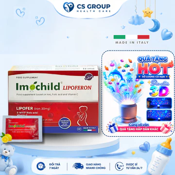 [✨1 HỘP QUÀ XỊN✨] Sắt Bầu IMOCHILD LIPOFERON - Sắt Hữu Cơ, Không Táo Bón Không Tanh Cho Mẹ Bầu Và Người Thiếu Sắt