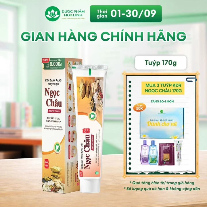 Kem đánh răng dược liệu Ngọc Châu truyền thống 170g