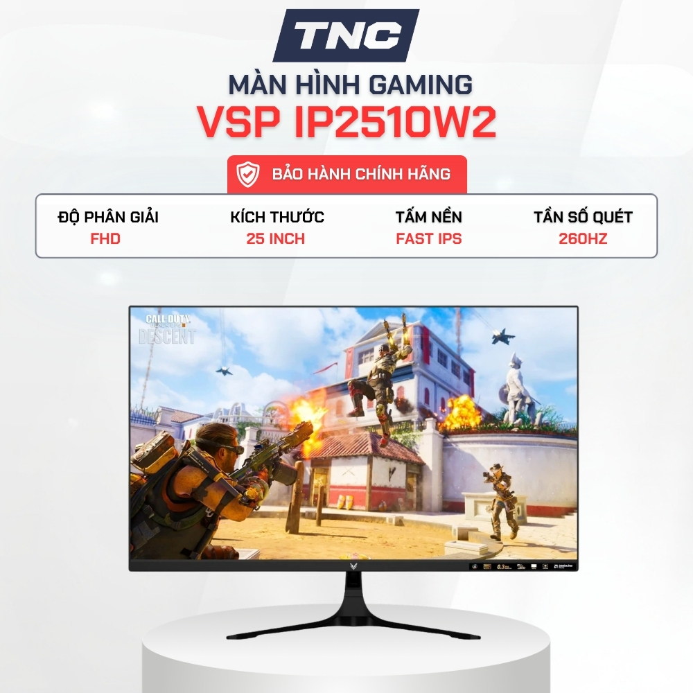 Màn Hình Gaming VSP IP2510W2 25 Inch/ Fast IPS/ FHD/ 200Hz-260Hz (OC)/ 0.3ms-1ms - Bảo Hành 36 Tháng