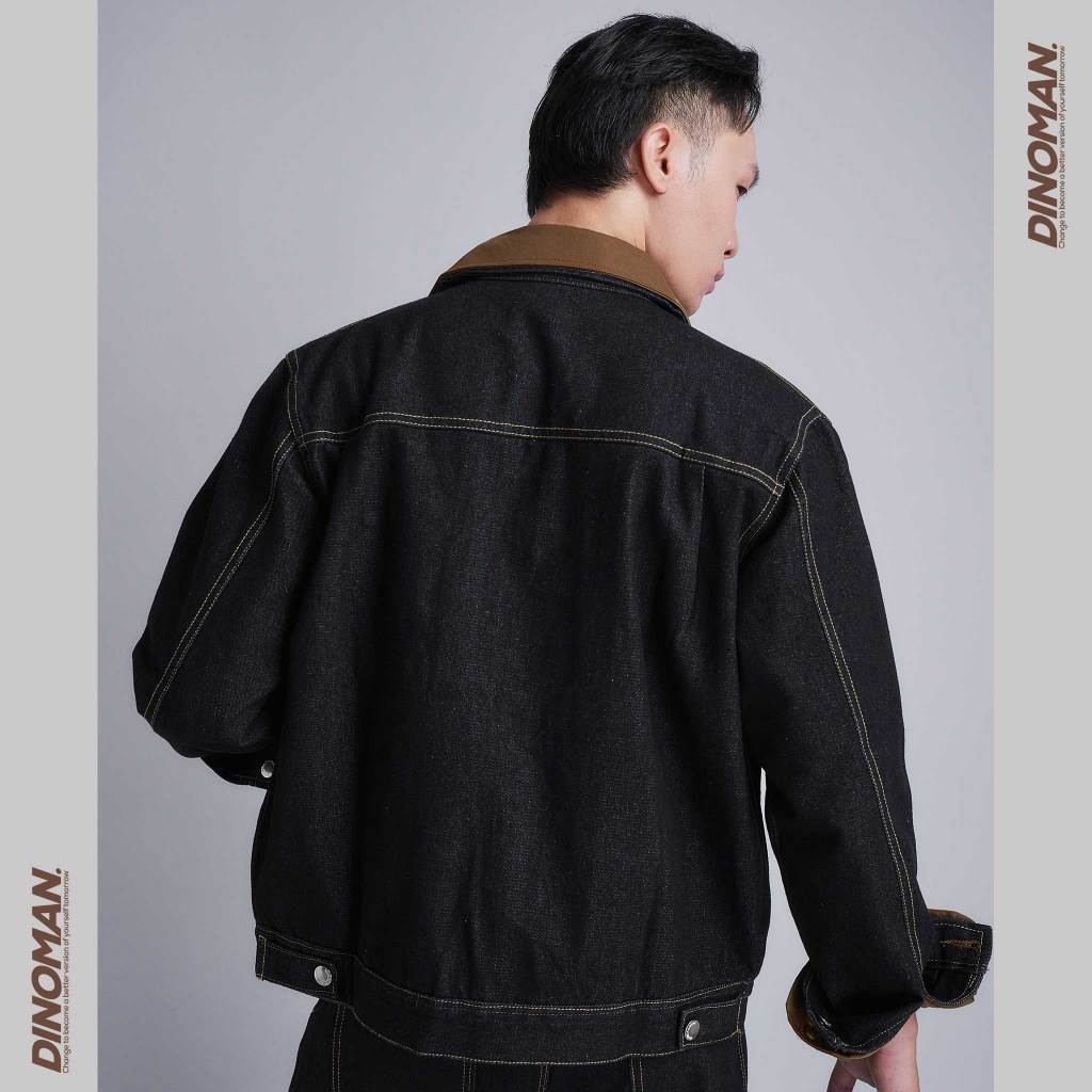 Áo Jean Xếp Ly DINOMAN Vải Jeans Wash Cao Cấp Form Đứng Trẻ Trung Bền Màu Phong Cách Mạnh Mẽ SM026 | BigBuy360 - bigbuy360.vn