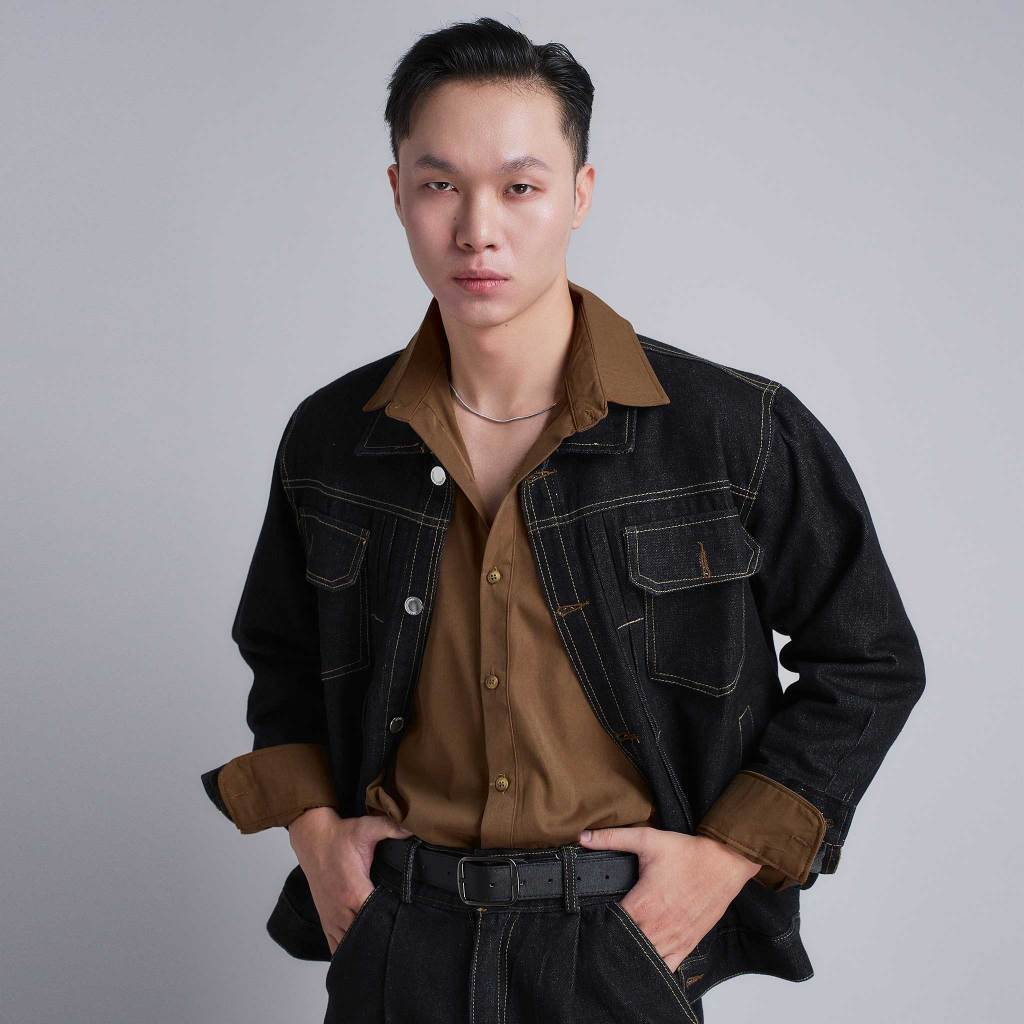 Áo Jean Xếp Ly DINOMAN Vải Jeans Wash Cao Cấp Form Đứng Trẻ Trung Bền Màu Phong Cách Mạnh Mẽ SM026 | BigBuy360 - bigbuy360.vn