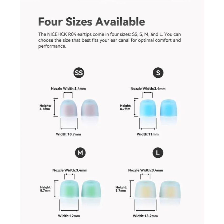 [NC] Eartip NICEHCK R04 | Eartips Chính Hãng | Silicone Eartips | Núm Tai Nghe | BigBuy360 - bigbuy360.vn