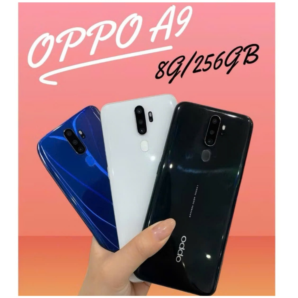 Điện thoại Oppo A9 new 100% bộ nhớ 256GB đẹp keng Full chức năng mở khóa kèm quà ốp lưng và cường lực bảo hành 12 tháng