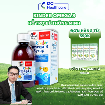 TPBVSK Kinder Omega 3 Bổ Sung Omega 3 Hỗ trợ Phát Triển Não Bộ, Trẻ Tăng Động Giảm Chú Ý (250ml)