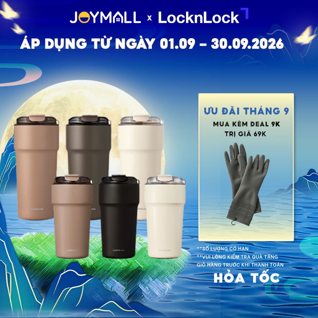 Ly Giữ Nhiệt LocknLock LHC4357 500ml Metro Cafe Tumbler, Hàng chính hãng, Thép Phủ Sứ - JoyMall