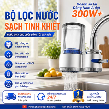 Bộ lọc nước gắn vòi, bộ lọc nước vòi, hệ thống lọc 7 lớp, bộ lọc nước uống, bộ lọc nước vòi, bộ lọc nước nhà bếp.