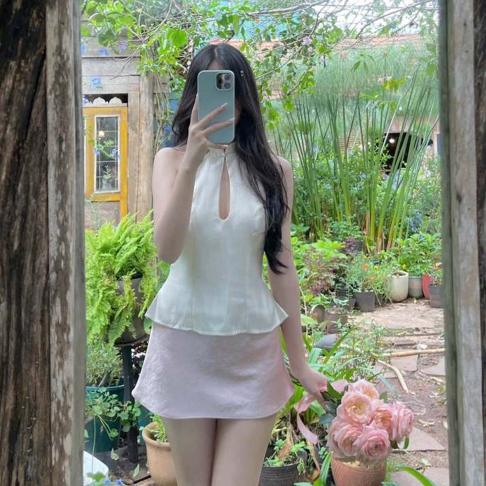 Áo yếm cổ tàu chất linen xược | BigBuy360 - bigbuy360.vn