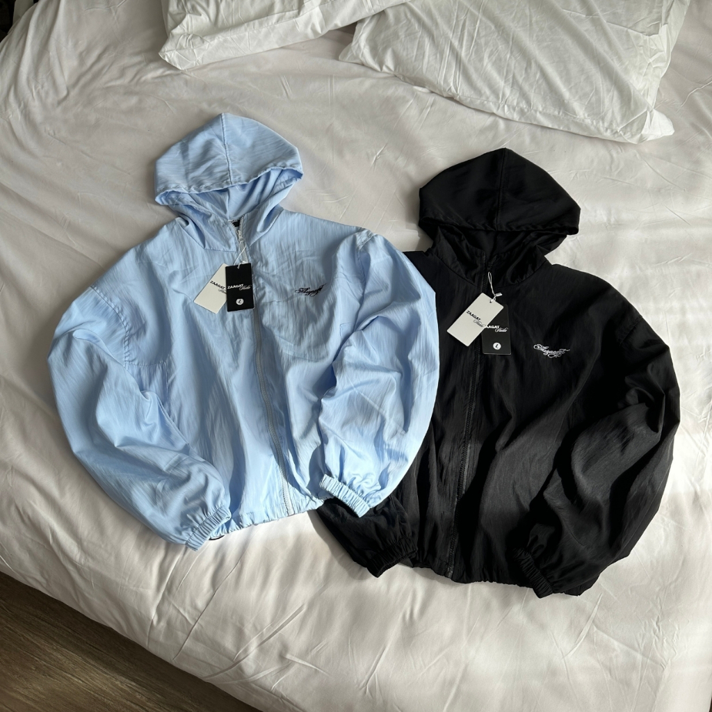 Áo khoác gió có mũ áo khoác gió nam nữ chất liệu gió nhăn form rộng-HOODED WINDBREAKED | BigBuy360 - bigbuy360.vn