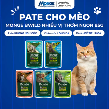 Pate Cho Mèo Trưởng thành và Mèo Triệt Sản Monge Bwild Sterilised RPCALL 85g - Không Ngũ Cốc - Pate Mèo - MONGE VIET NAM