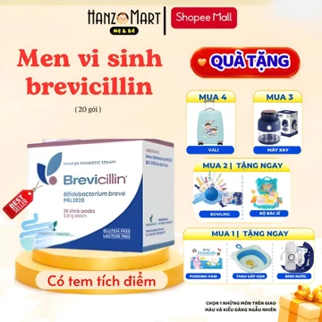 Men vi sinh Brevicillin chứa 20 tỷ lợi khuẩn hỗ trợ cân bằng hệ vi sinh đường ruột - Hộp 20 gói