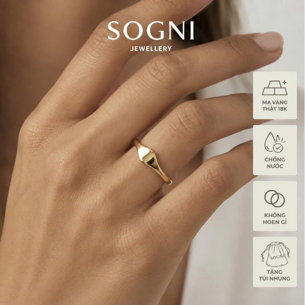 Women's Gold-Plated Ring by SOGNI JEWELLERY