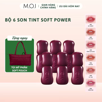 Set 6 Son Tint Lì M.O.I Soft Power Matte Lip Tint 4ML