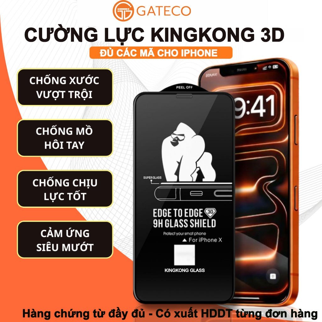 Cường lực kingkong baiko iphone xs max 15 pro max 17 Pro max 14promax 11 16e 16Plus 13 Promax 11 X Xr Xsmax 7 8 Plus 12