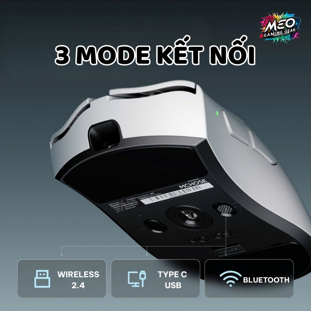 Chuột Gaming Không Dây Mchose V7 - 3 MODE - THIẾT KẾ CÔNG THÁI HỌC - TRỌNG LƯỢNG NHẸ 59G | BigBuy360 - bigbuy360.vn