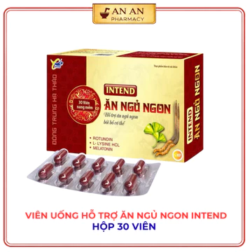 Viên Uống Ăn Ngủ Ngon Intend – Giúp Ăn Ngon Miệng, Tăng Cường Sức Khỏe, Bồi Bổ Cơ Thể, Hộp 30 Viên