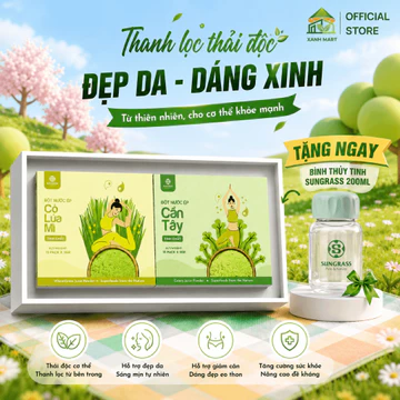 Combo tinh chất nước ép Cần Tây & Cỏ Lúa Mì thanh lọc thải độc đẹp da - dáng xinh