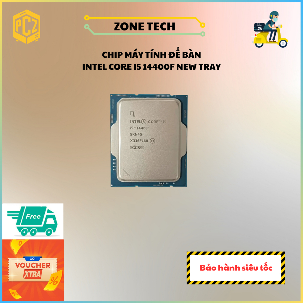 CPU - Bộ vi xử lý máy tính Intel I5 14400F NEW TRAY BẢO HÀNH 36 THÁNG