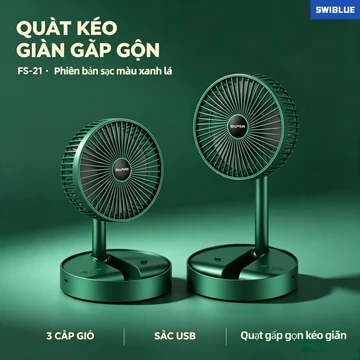 Quạt gấp gọn đứng có thể kéo dài, quạt sàn nhỏ gọn dễ cất giữ, dùng tại nhà, có thể đặt bàn di động
