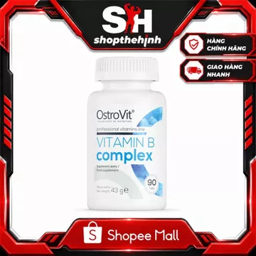 [Hàng Cty - Chính Hãng] OstroVit Vitamin B Complex 90v – Bổ Sung Vitamin B1-B12, Hỗ Trợ Thần Kinh, Giảm Mệt Mỏi
