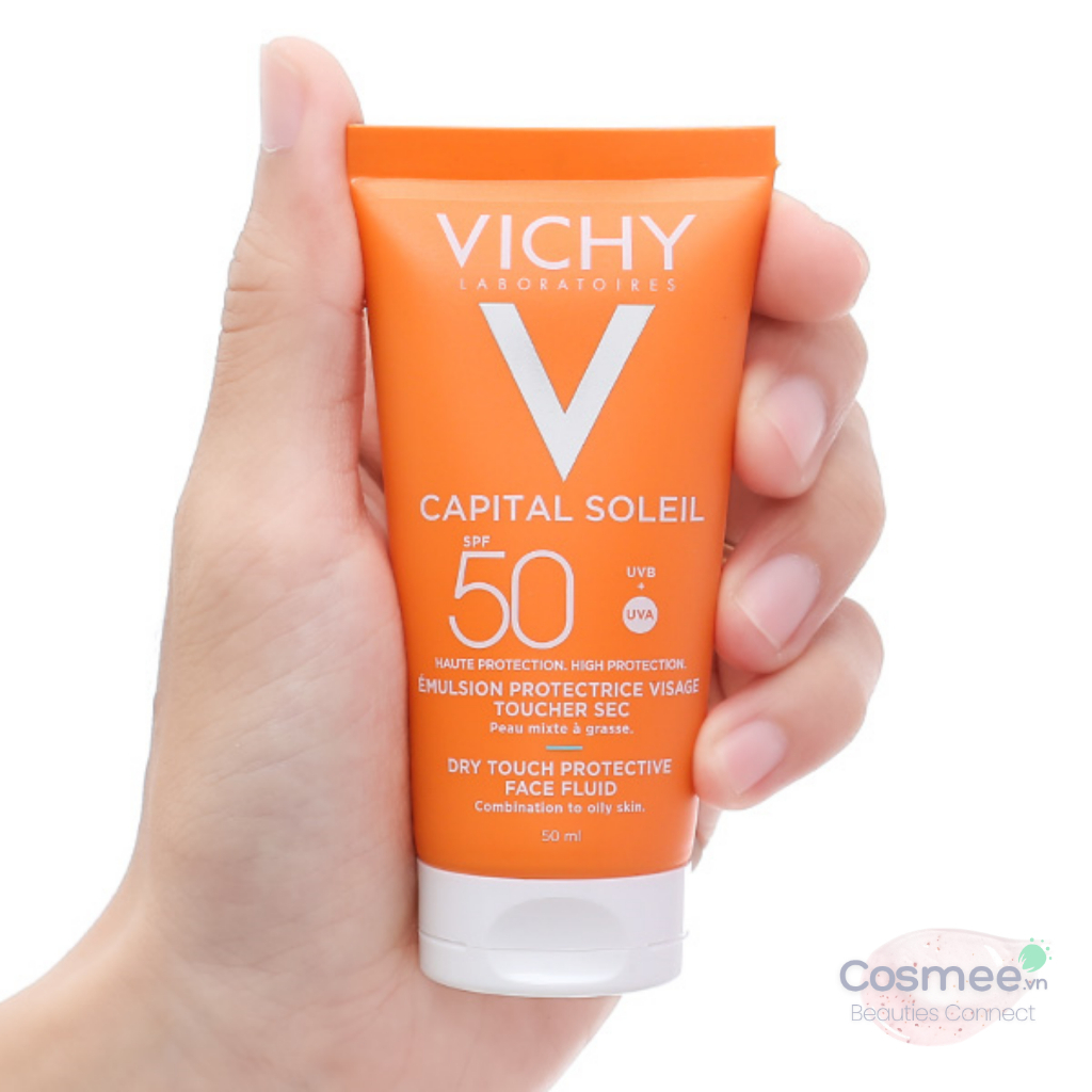 Kem chống nắng Vichy Capital Soleil Dry Touch Protective Face Fluid ...