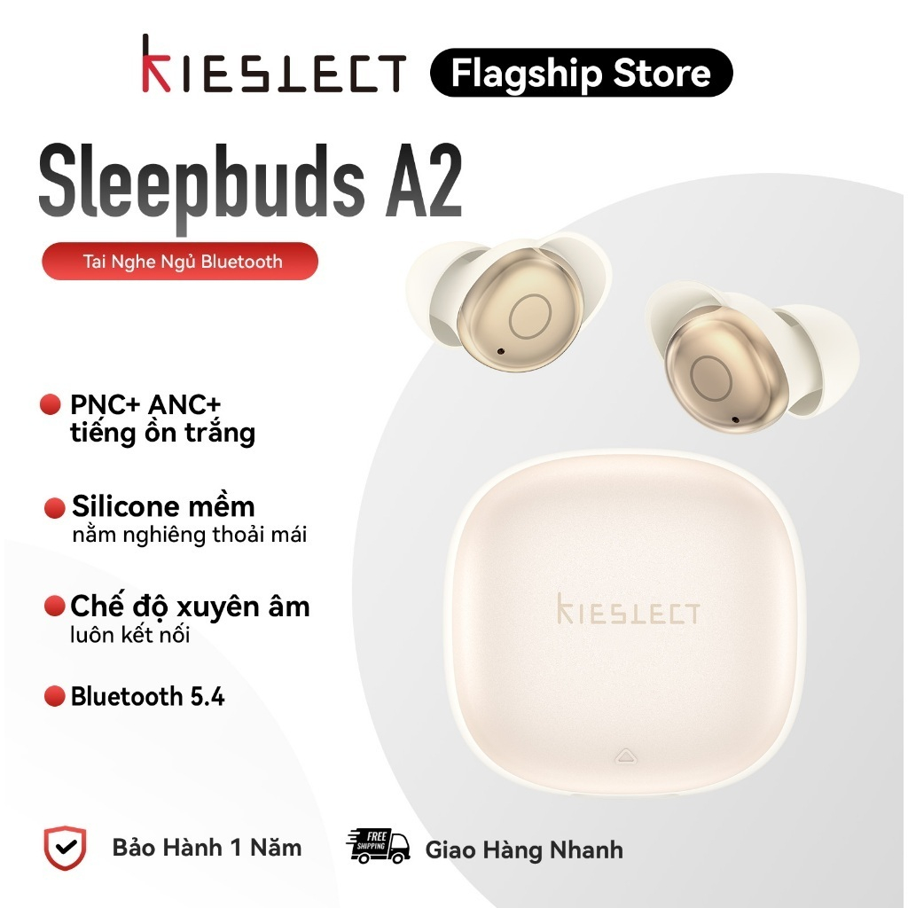 Tai Nghe Ngủ Bluetooth Kieslect Sleepbuds A2 | Khử Ồn 3 Lớp PNC+ANC+White Noise | Nằm Nghiêng Không Đau| Siêu nhẹ | BigBuy360 - bigbuy360.vn