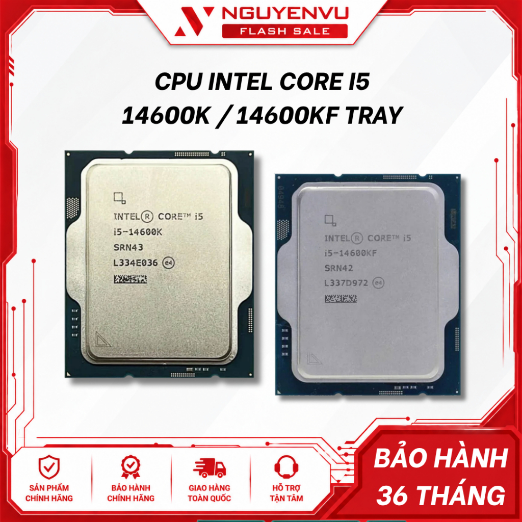 [Full VAT] CPU Intel Core I5 14600K / 14600KF Tray - 14 nhân 20 luồng | BigBuy360 - bigbuy360.vn