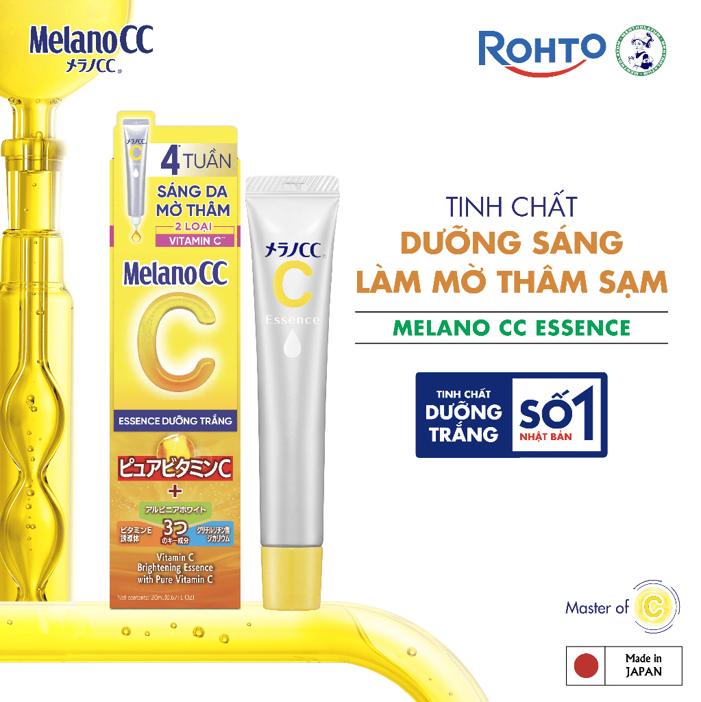 Tinh chất vitamin C dưỡng trắng da, chống thâm nám Melano CC Brightening Essence 20ml