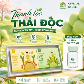 Combo tinh chất nước ép Rễ Bồ Công Anh & Cần Tây Sungrass thanh lọc thải độc