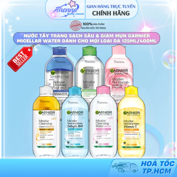 Nước Tẩy Trang Sạch Sâu & Giảm Mụn Garnier Micellar Water Dành Cho Mọi Loại Da 125ml/400ml