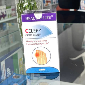 Viên uống Healthy Life Celery hỗ trợ giảm acid uric, hỗ trợ điều trị gout (Hộp 60 viên)