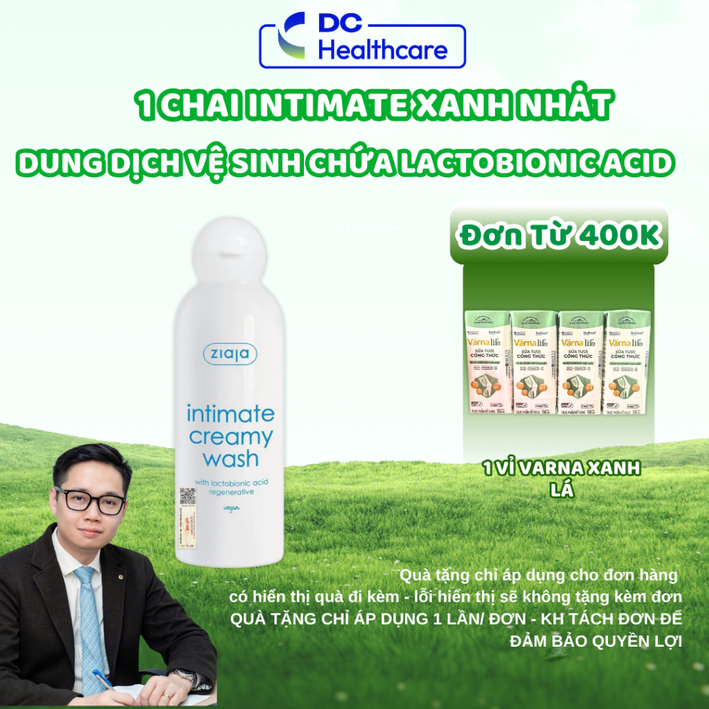 Dung Dịch Vệ Sinh Phụ Nữ Ziaja Intimate with Lactobionic Acid - Vệ Sinh Vùng Kín 200ml